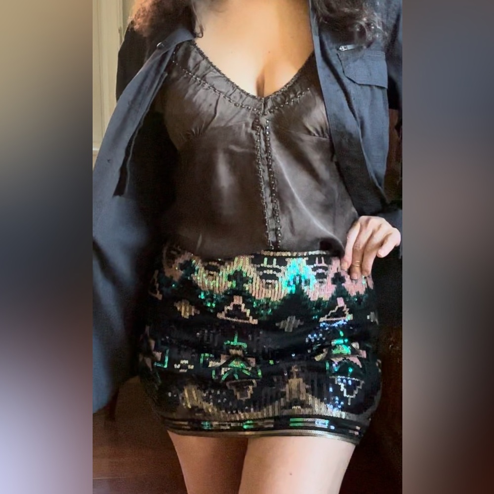 Verty Sequin Mini ~ Boutique Chic Illuminati Party Skirt Joyce Leslie